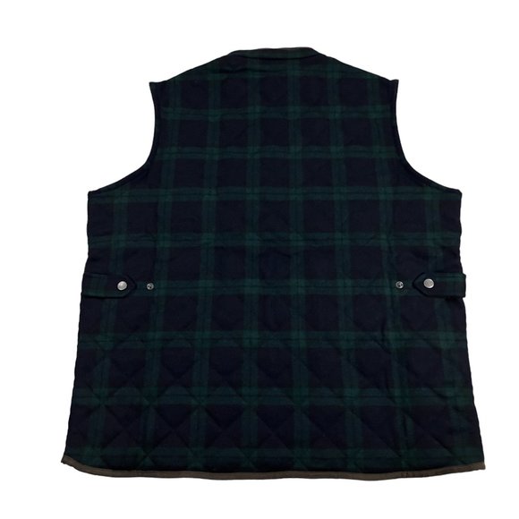 Peter Millar Vest Mens Shetland Wool Jacket Green Buffalo Plaid - Picture 4 of 9